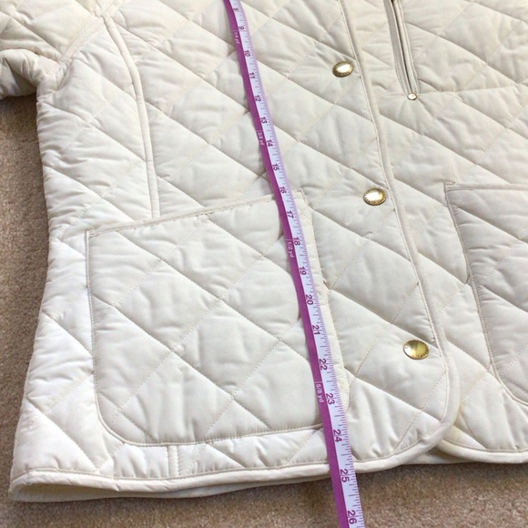 Lauren Ralph Lauren Quilted Cream Puffer Jacket - Picture 11 of 12
